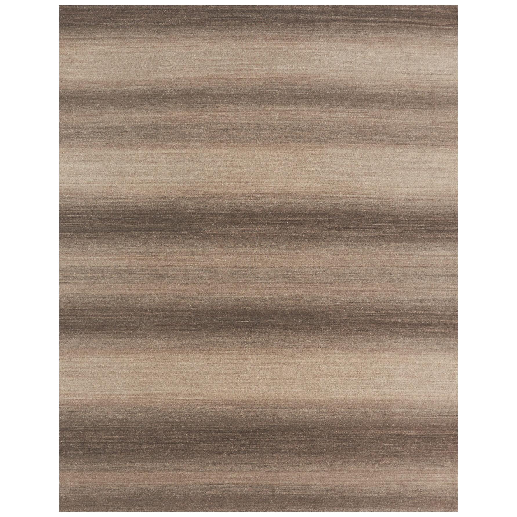 Delinear "Vapor" Ombre´ Tibetan Hand Knotted Wool Rug For Sale