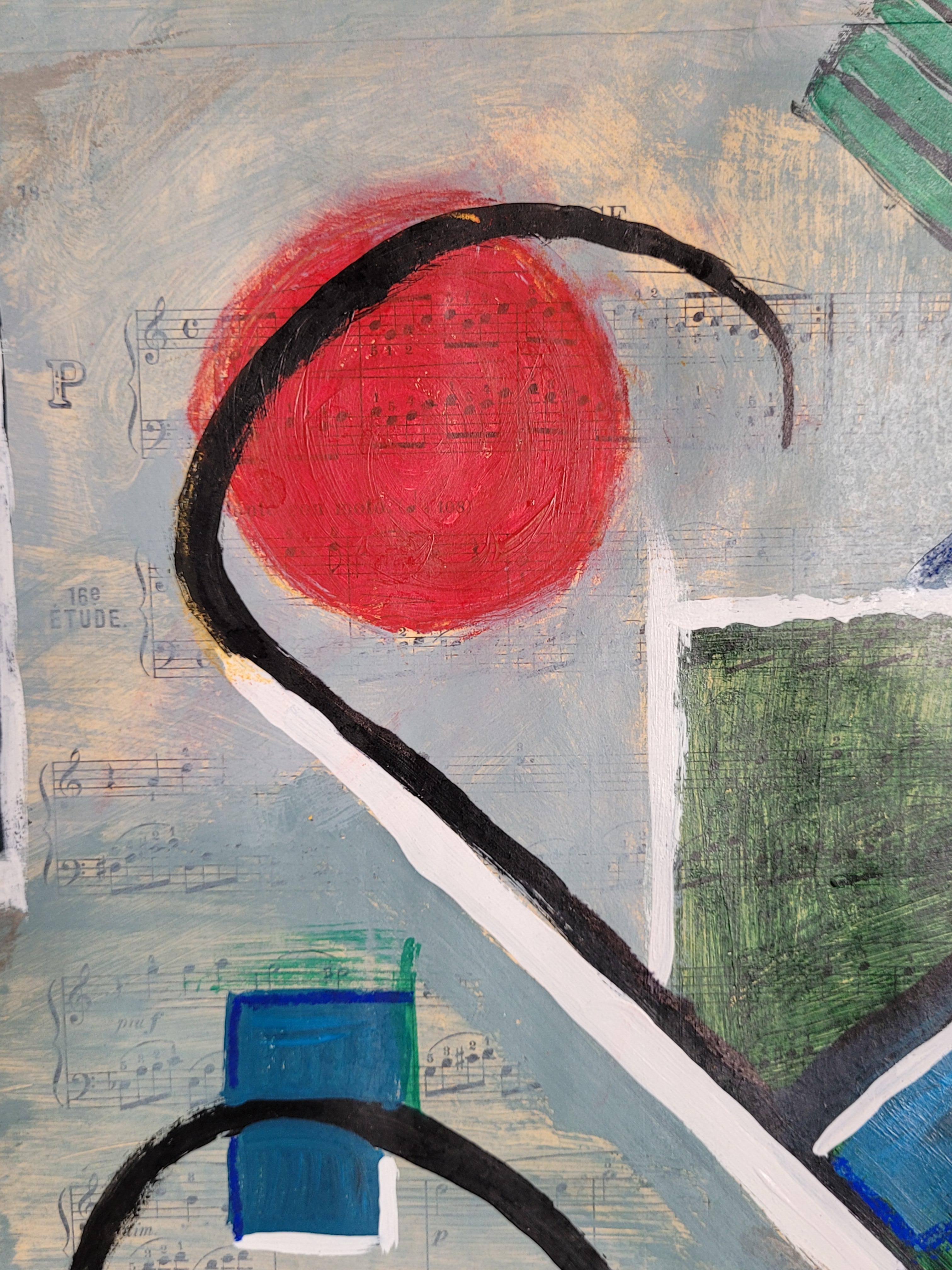 Abstrait sur le thème de la musique. Hommage à Kandinsky. - Autres styles artistiques Painting par Delisle