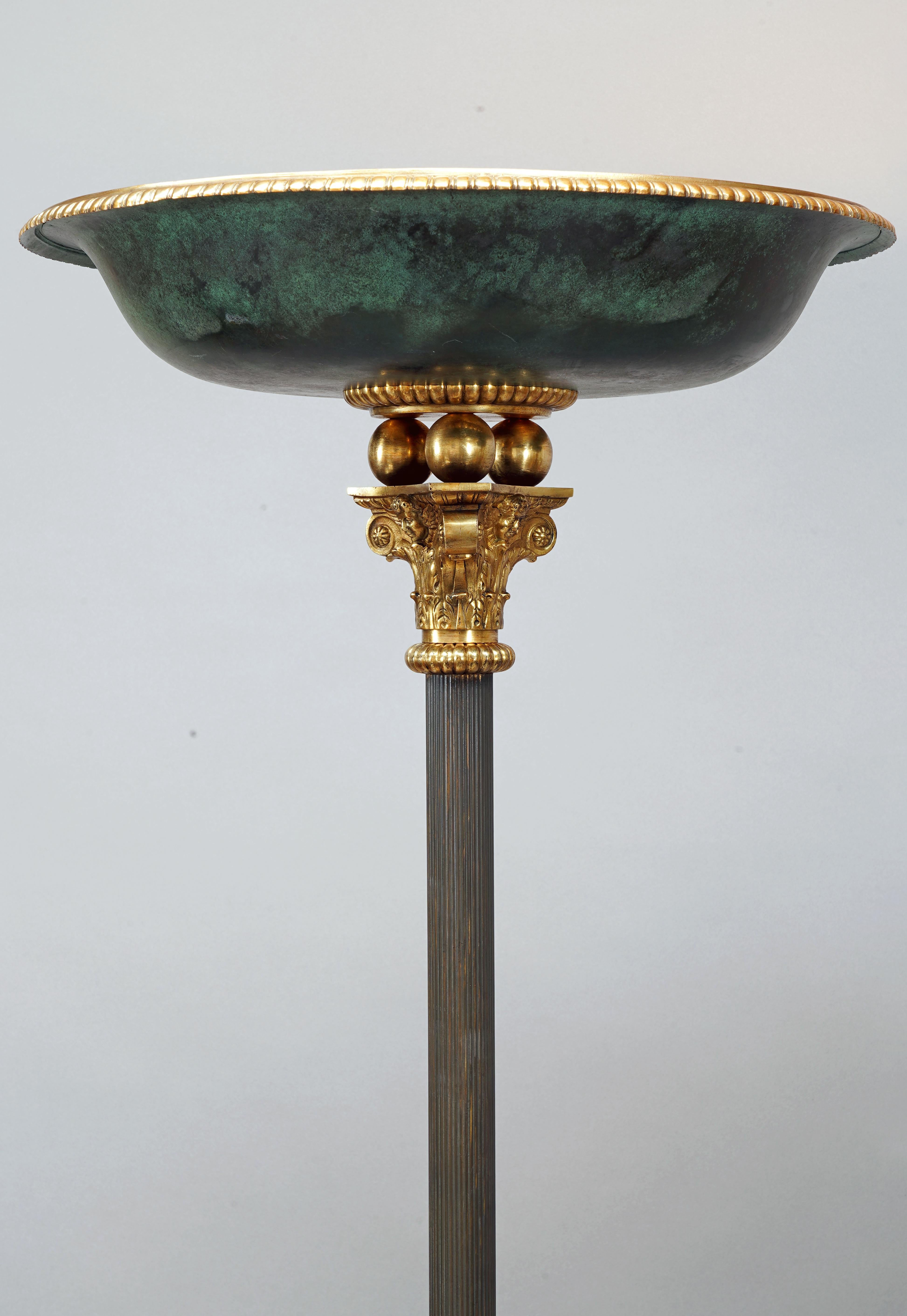 Francese Delisle, Coppia di lampade da terra, Francia, circa 1950 in vendita