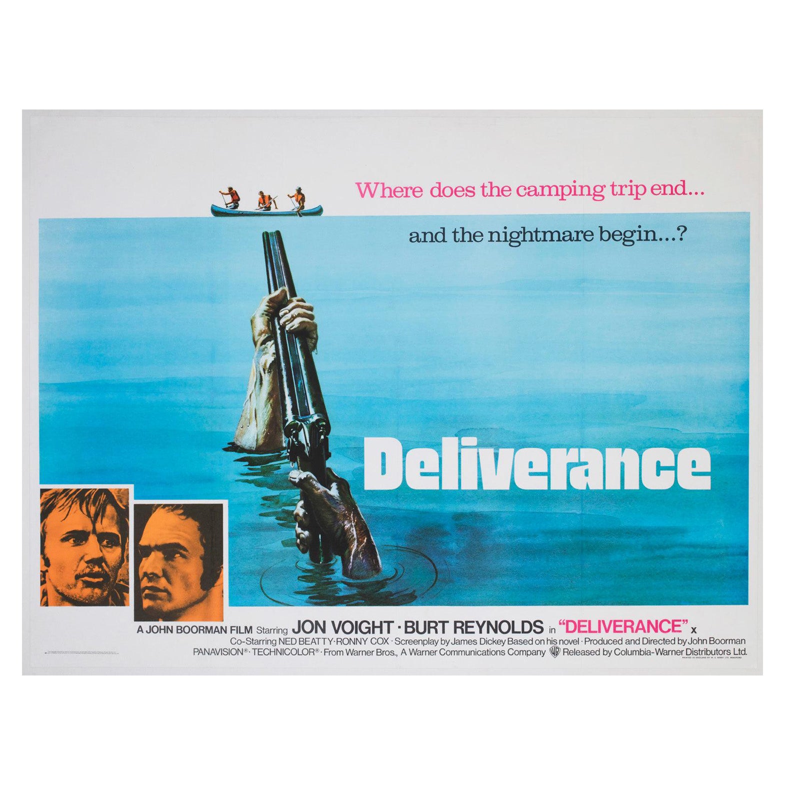 Deliverance 1972 UK Vierfach-Filmplakat