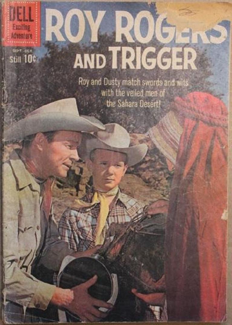 Roy Rogers & the New Cowboy Book cover horse Trigger metal tin sign man cave 