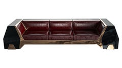 "Della Dataria" Sofa with Stainless Steel and Bronze, Handcrafted, Istanbul