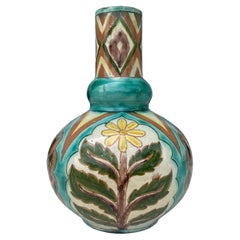 Antique Della Robbia Pottery Bottle - From the Collection of Ann & Gordon Getty