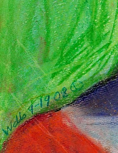 "Blue Gal, " Original Pastel Portrait Drawing signed by Della Wells