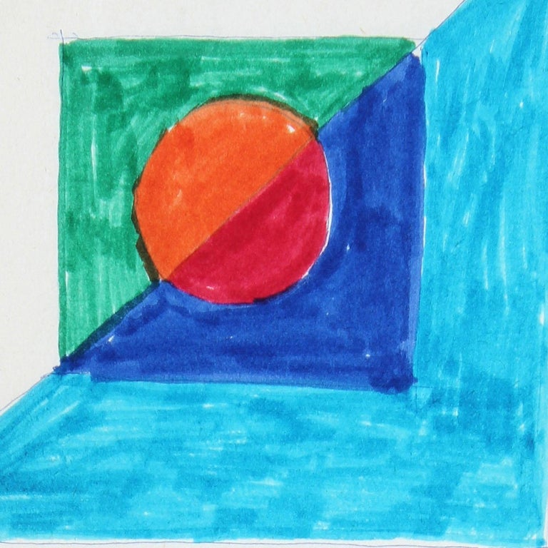 Dellard Cassity Hard Edge Abstract Pen And Ink On Tracing Paper Study Mid 20th Century At 1stdibs