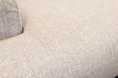 Dellarobbia Gray Fabric and Chrome Contemporary Modern Sofa Made in USA