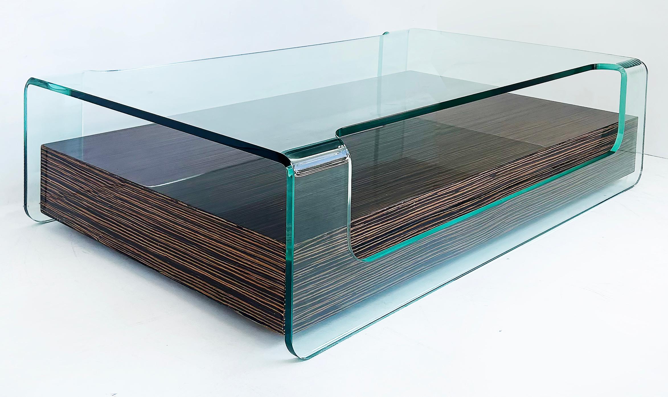 Verre DellaRobbia Metro Coffee Cocktail Table by Javier Palomares, Italie en vente