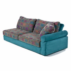 Dellarobbia Teal Microsuede Sectional Sofa Lounge Chairs and Chaise