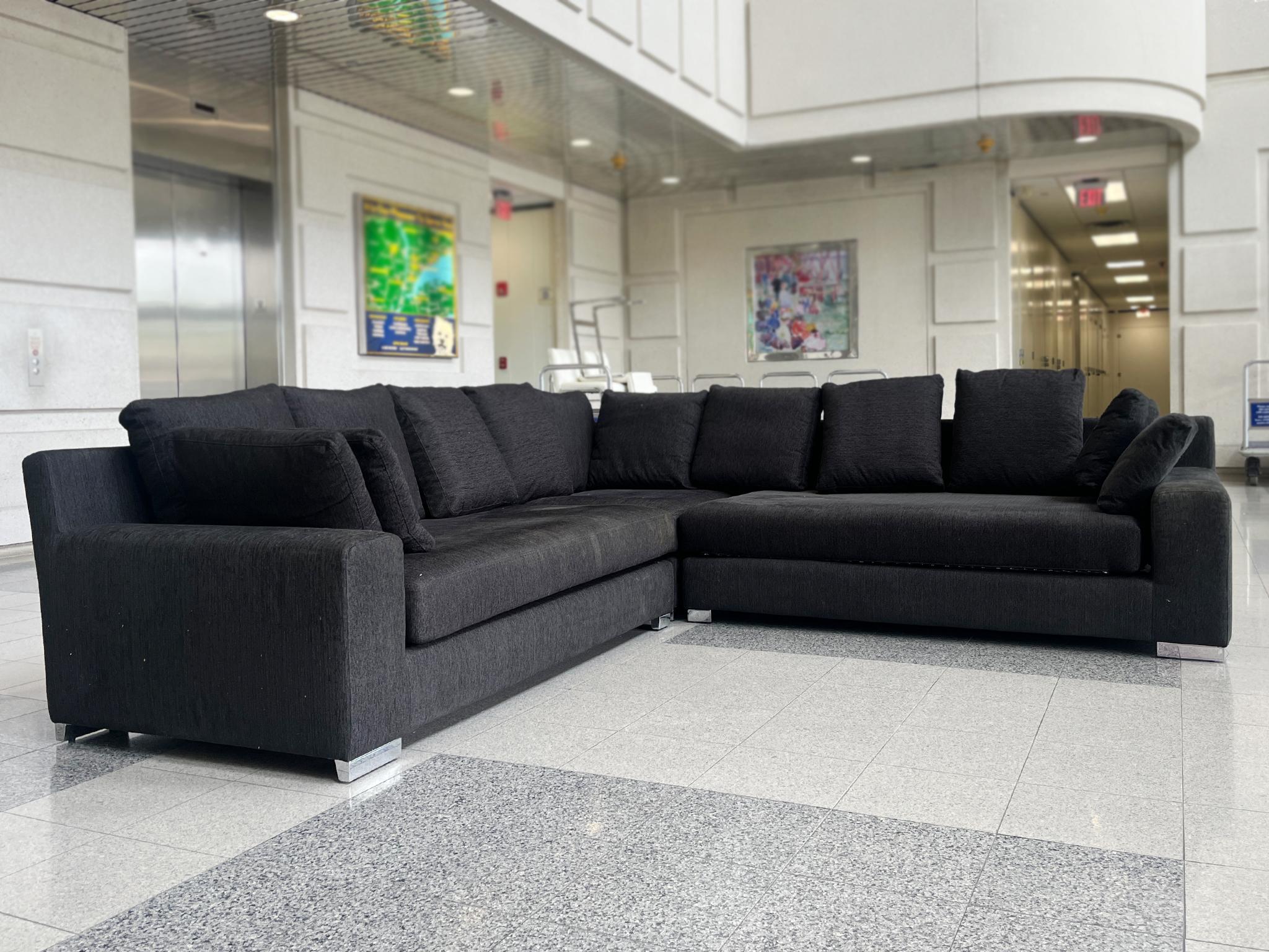 American DellaRobbia Three Piece Sectional Sofa For Sale