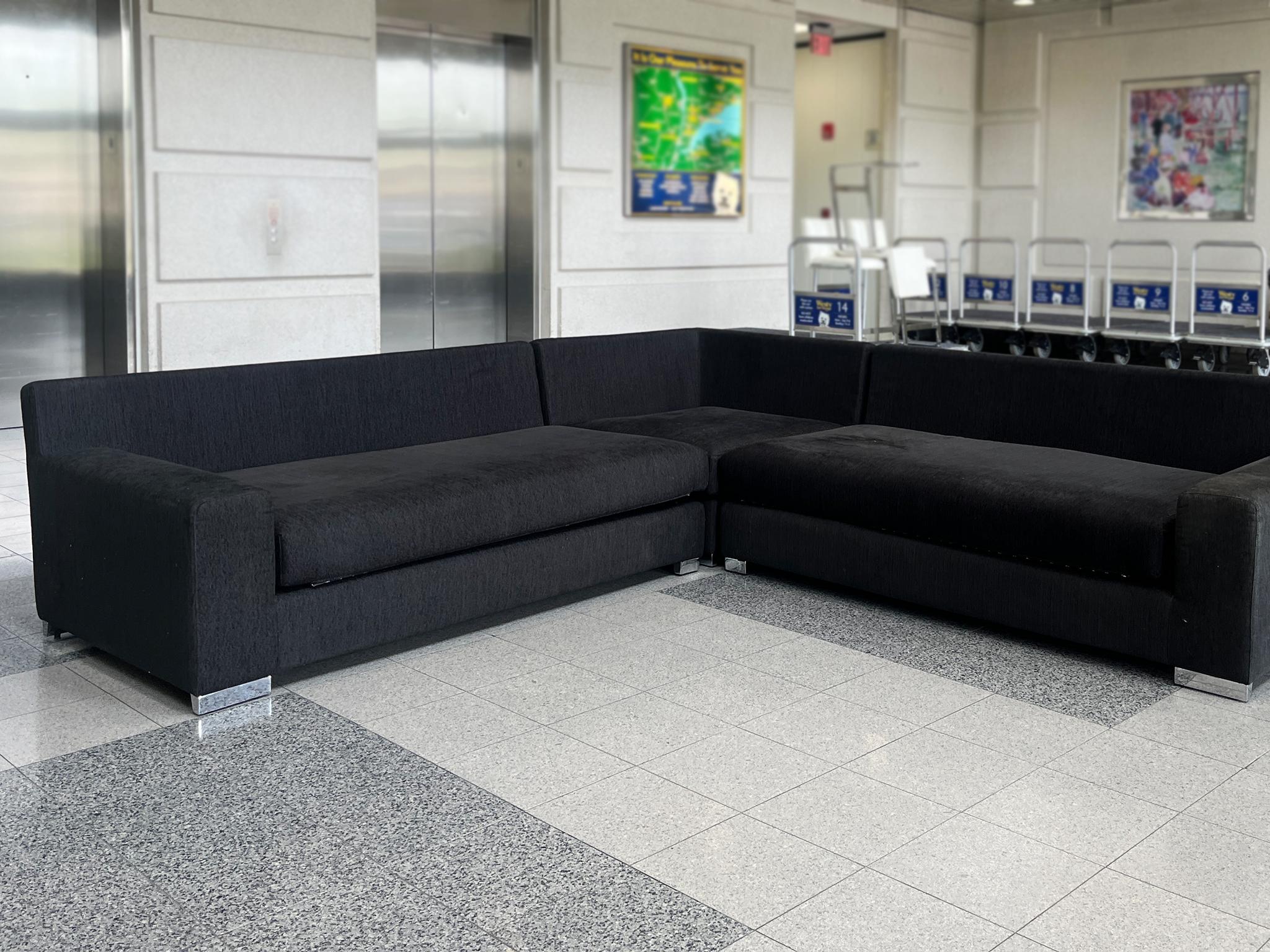 DellaRobbia Three Piece Sectional Sofa In Good Condition For Sale In New York, NY