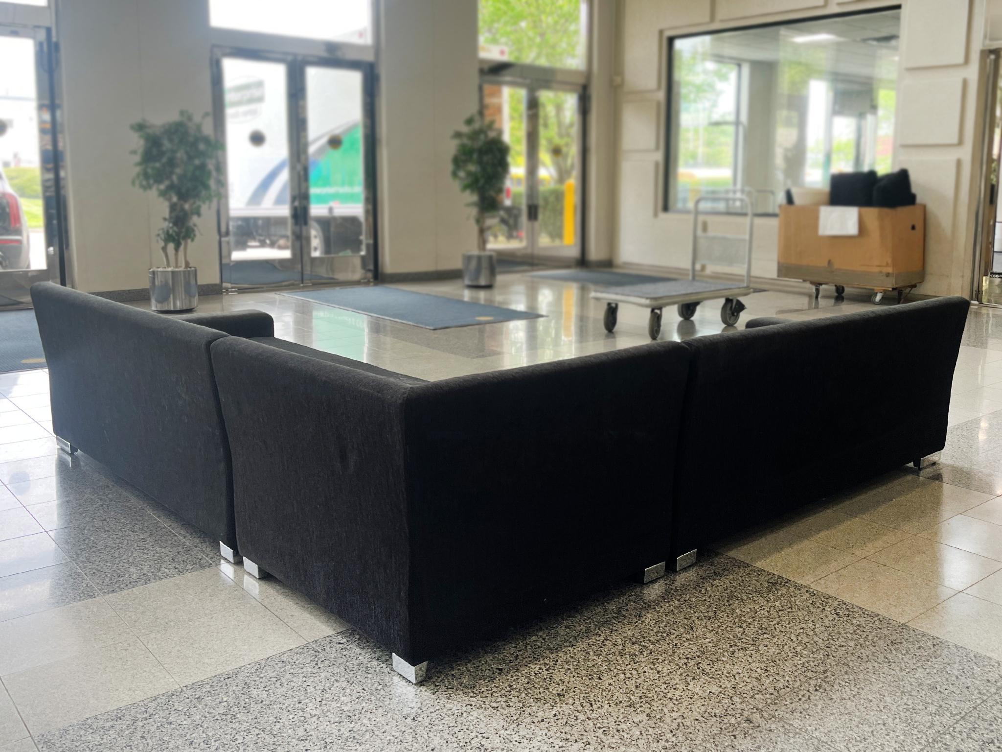 Wool DellaRobbia Three Piece Sectional Sofa For Sale
