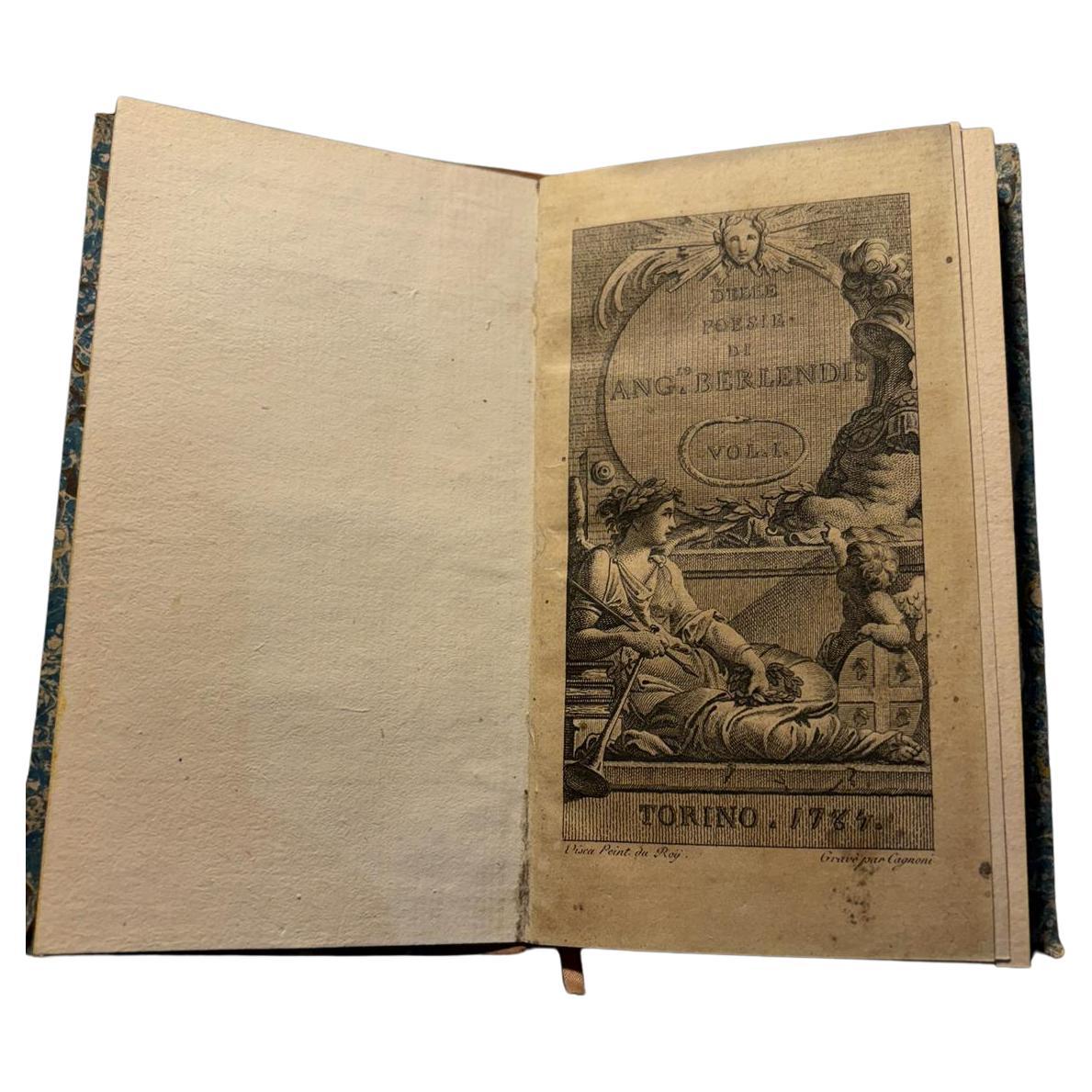 Of the Poems of Angiolo Berlendis - Complete in Three Volumes Turin, 1764 For Sale