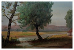 French Countryside Pastoral Landscape Early 20th Century