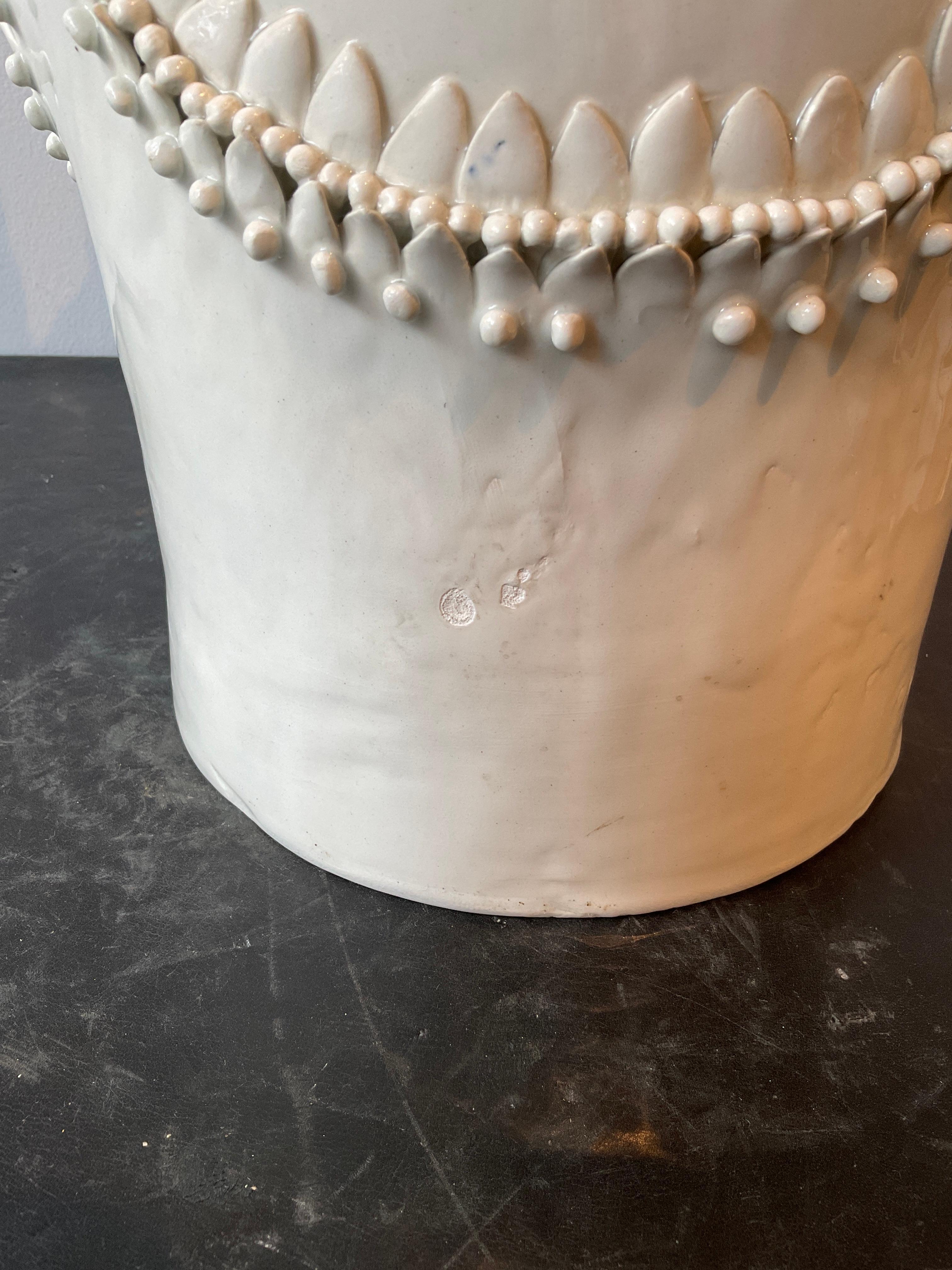 Delores De Murtas Base de Lámpara de Cerámica Blanca Floral en venta 3