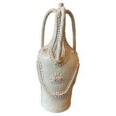 Delores De Murtas Ceramic White Floral Lamp Base