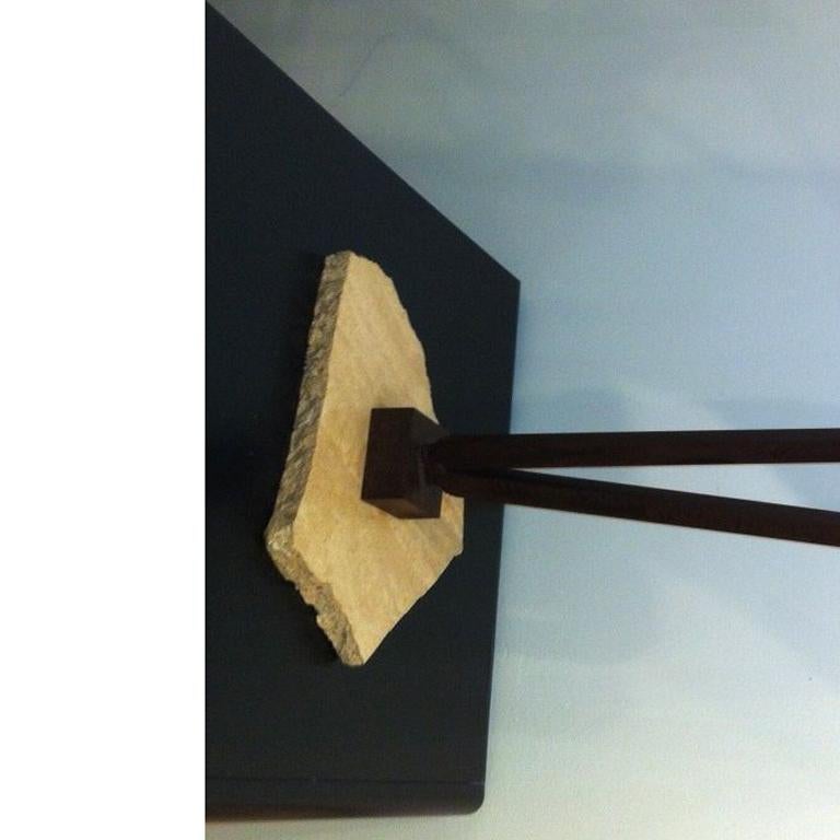 Delos Van Earl Balanced Point Stone and Steel with Patina Angled