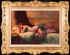 Fairest Rose - French Academic Nude Oil Painting by Delphin Enjolras