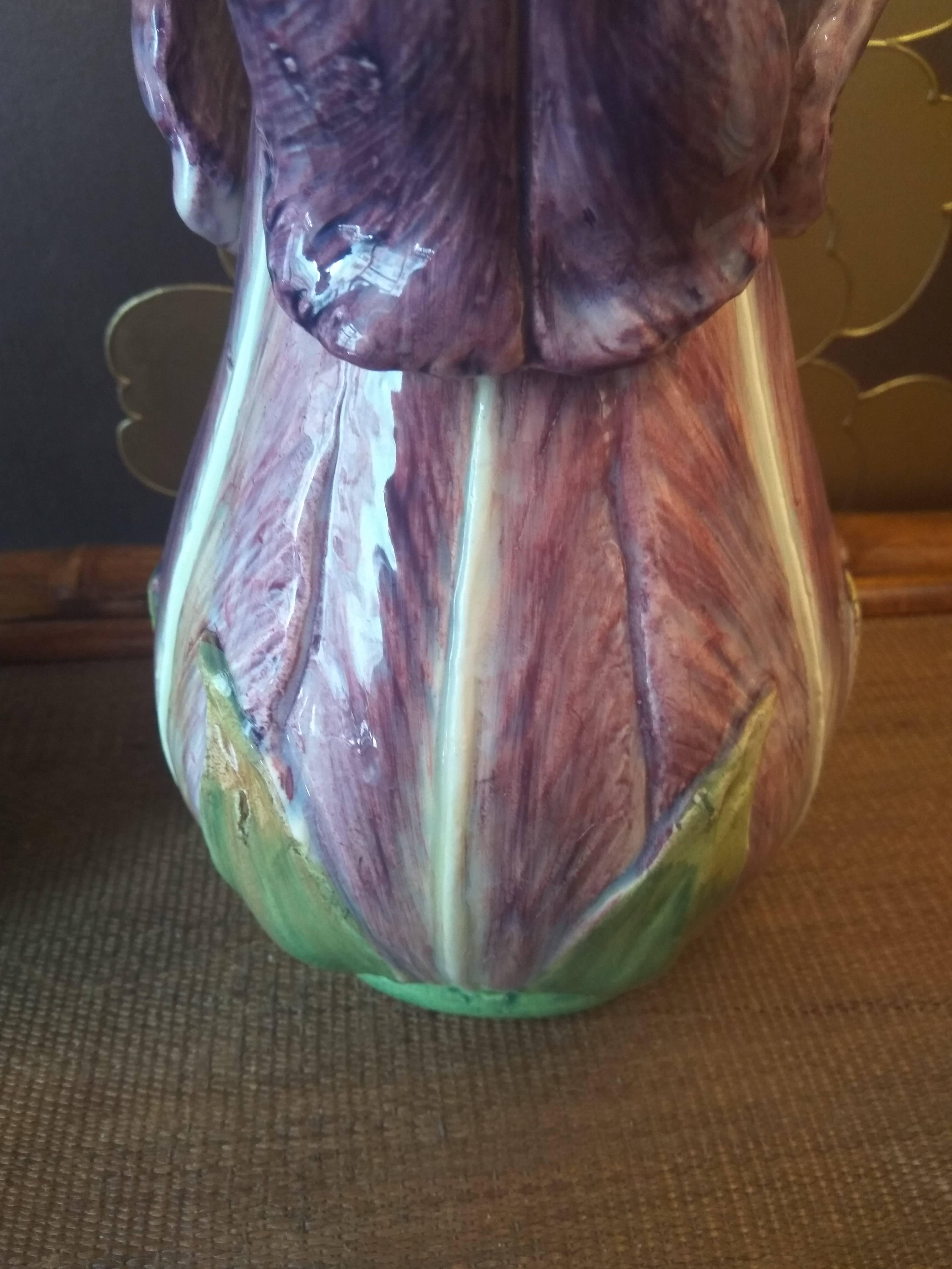 Antique majolica vases by Delphin Massier from Vallauris.
The vases presenting a vegetal decor. 