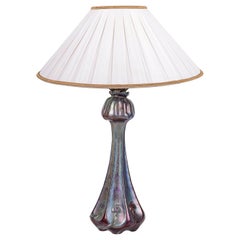 Antique Delphin Massier Art Glass Lamp, circa 1860