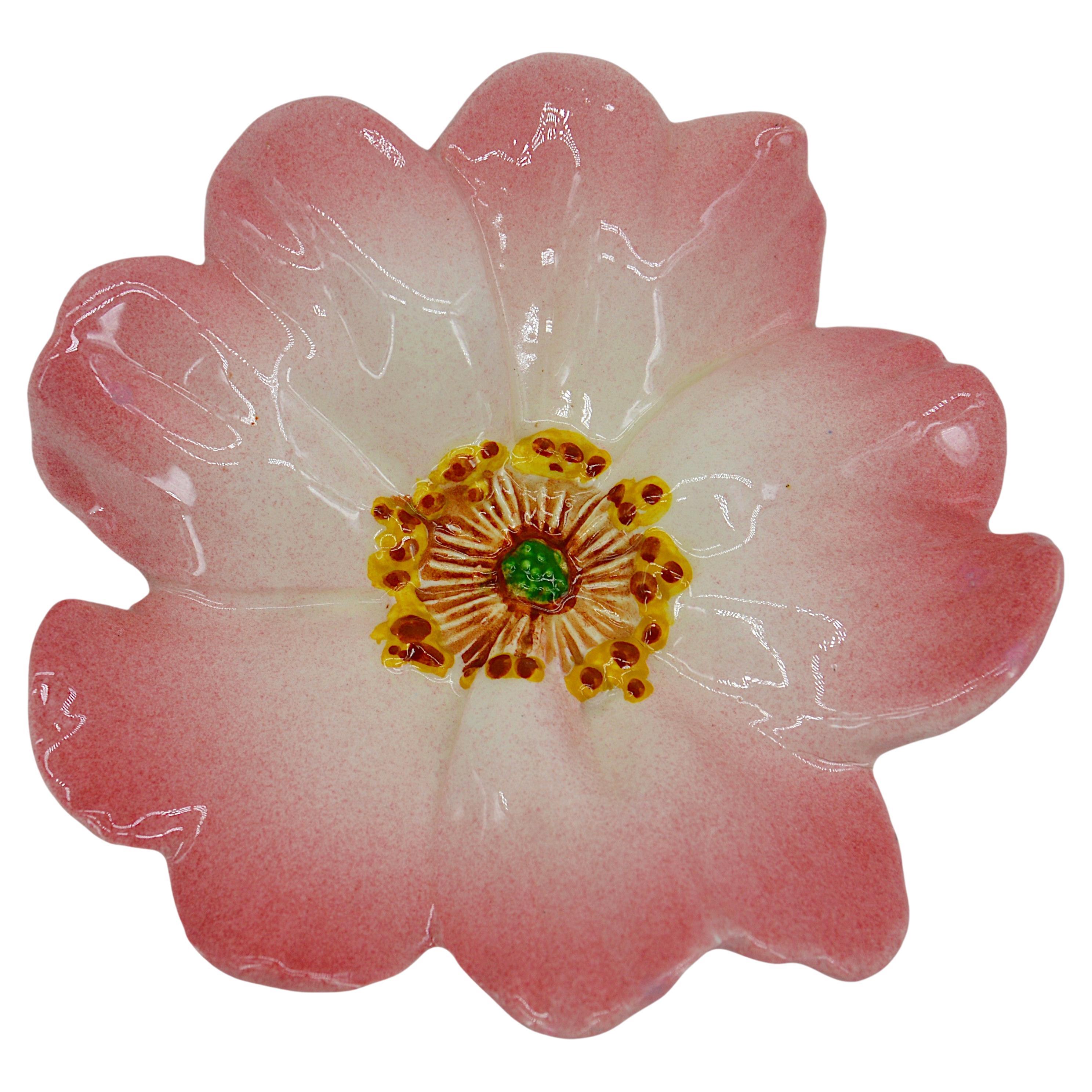 Delphin Massier Flower Wall Stand, Vallauris, Late 19th Century