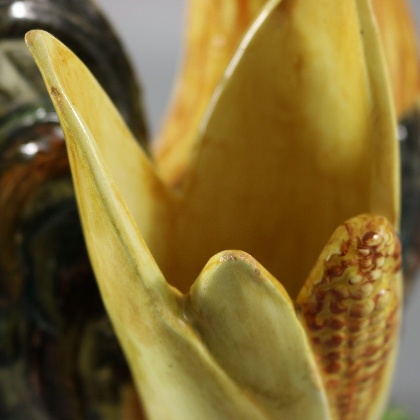 Vase Cockerel/Rooster en majolique Delphin Massier en vente 9