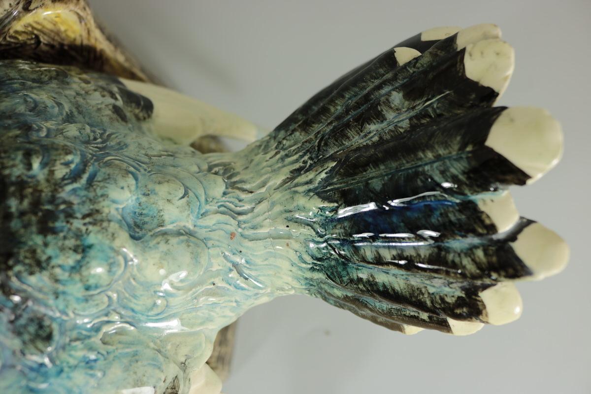 Delphin Massier Majolica Dove Vase Figural 6