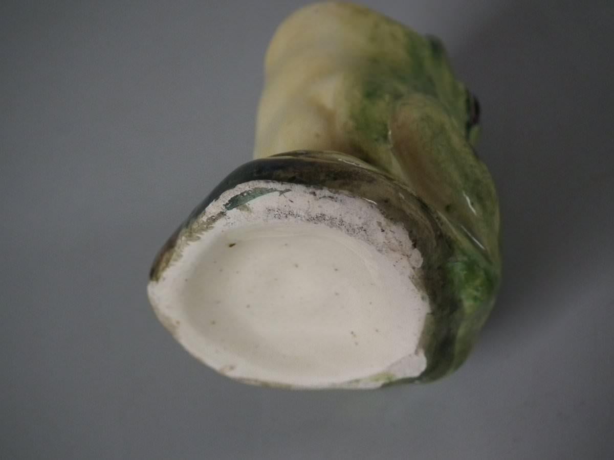 Early 20th Century Delphin Massier Majolica Frog Posy Vase