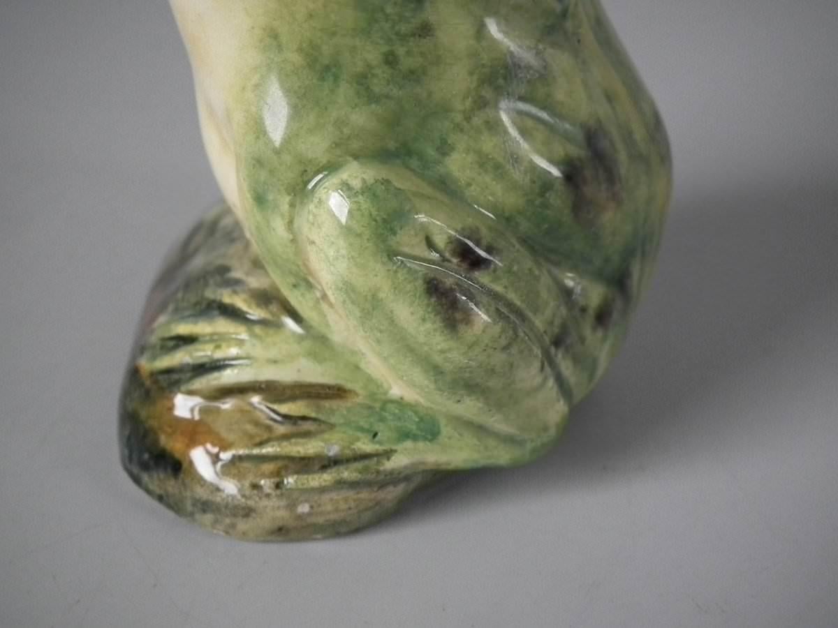 Delphin Massier Majolica Frog Posy Vase 1