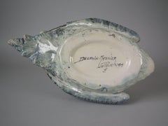 Delphin Massier Majolica Heron Planter