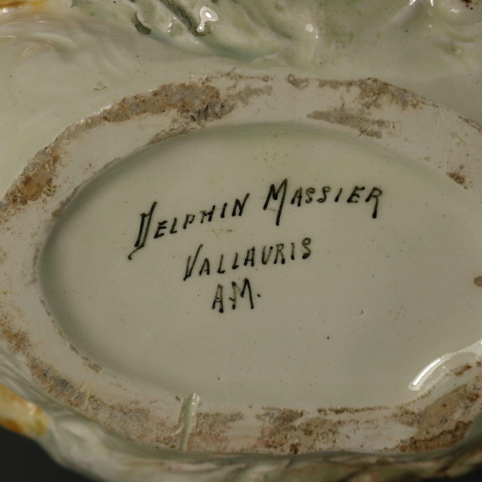 Fioriera in maiolica Delphin Massier con anatra reale in vendita 7