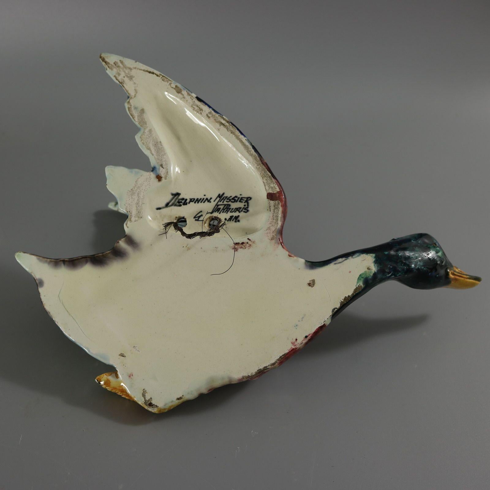 Delphin Massier Mallard Duck Wall Pocket For Sale 3