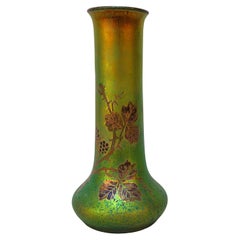 Vase en céramique émaillée lustrée de style Delphin Massier