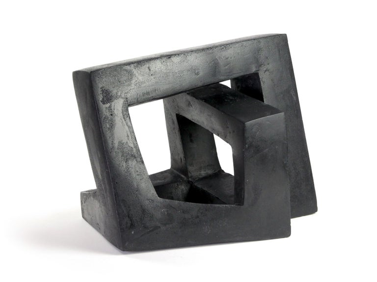 Arch by Delphine Brabant - Abstract Concrete Sculpture, black For Sale 4