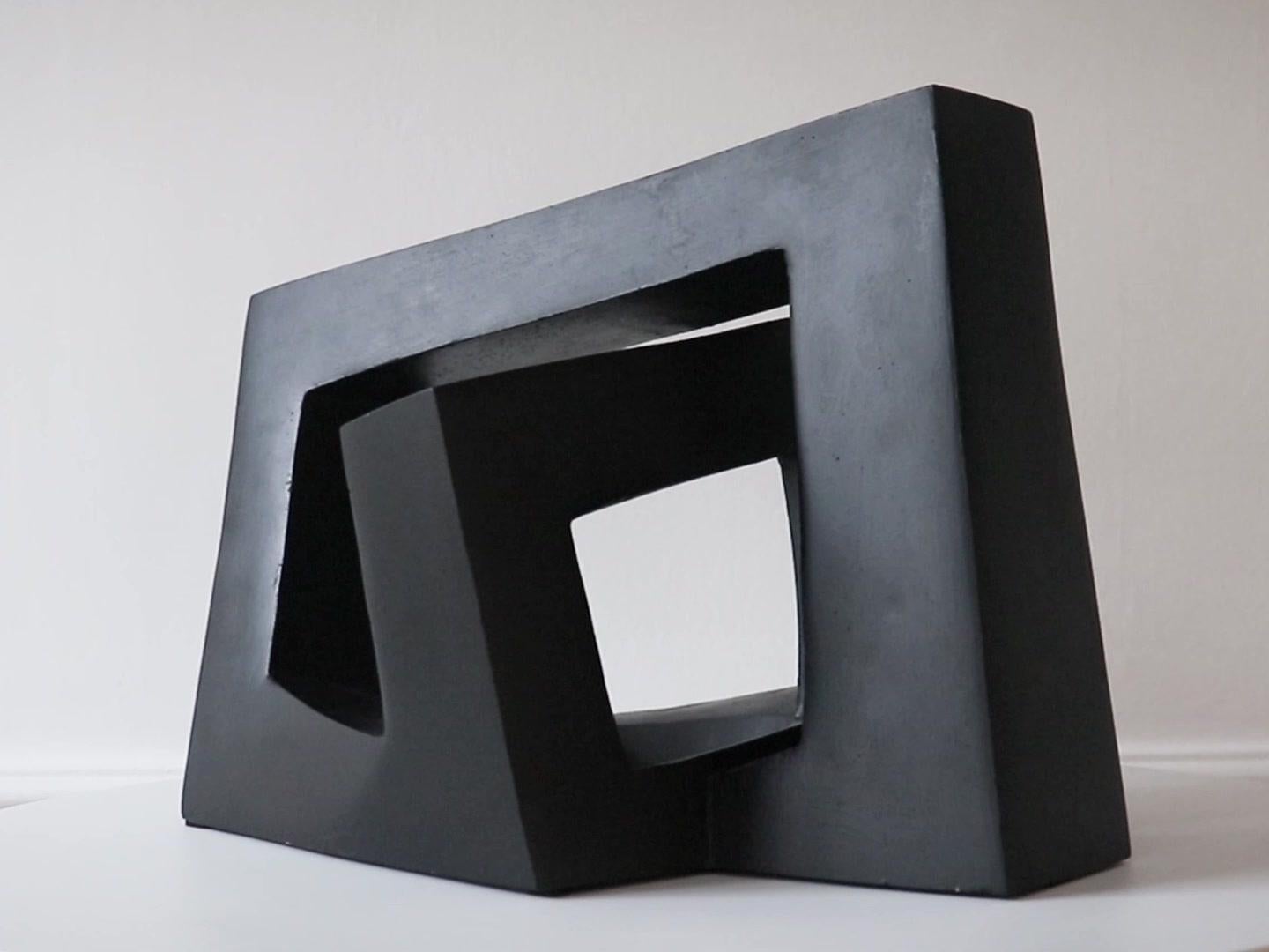 Arch by Delphine Brabant - Plaster sculpture, geometrical artwork, white For Sale 9