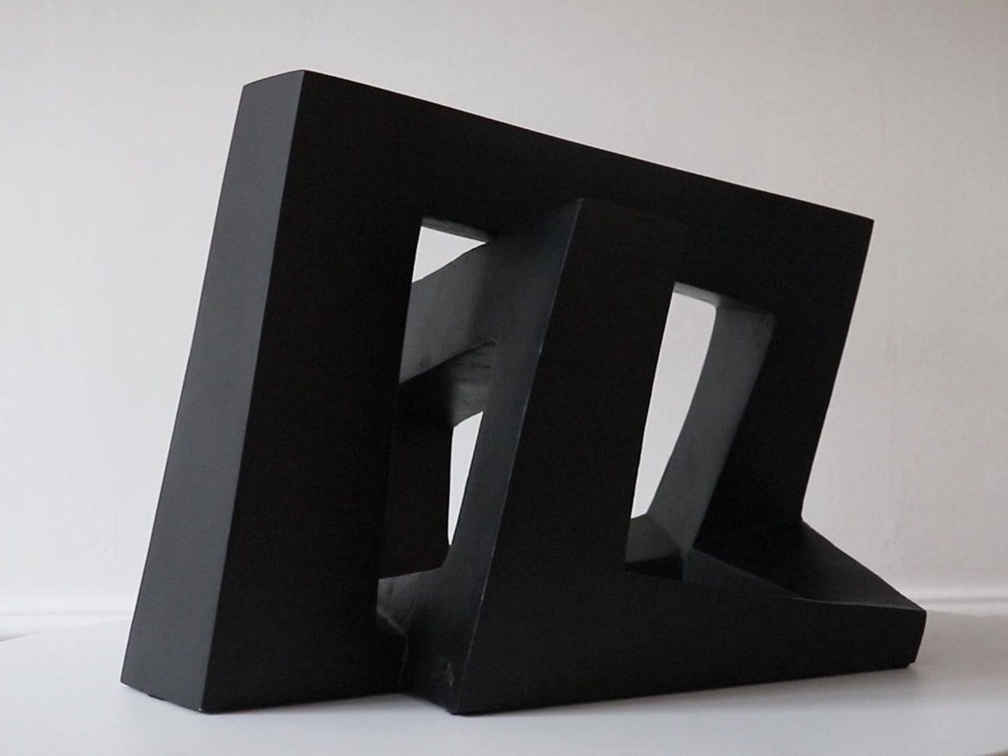 Arch by Delphine Brabant - Plaster sculpture, geometrical artwork, white For Sale 7