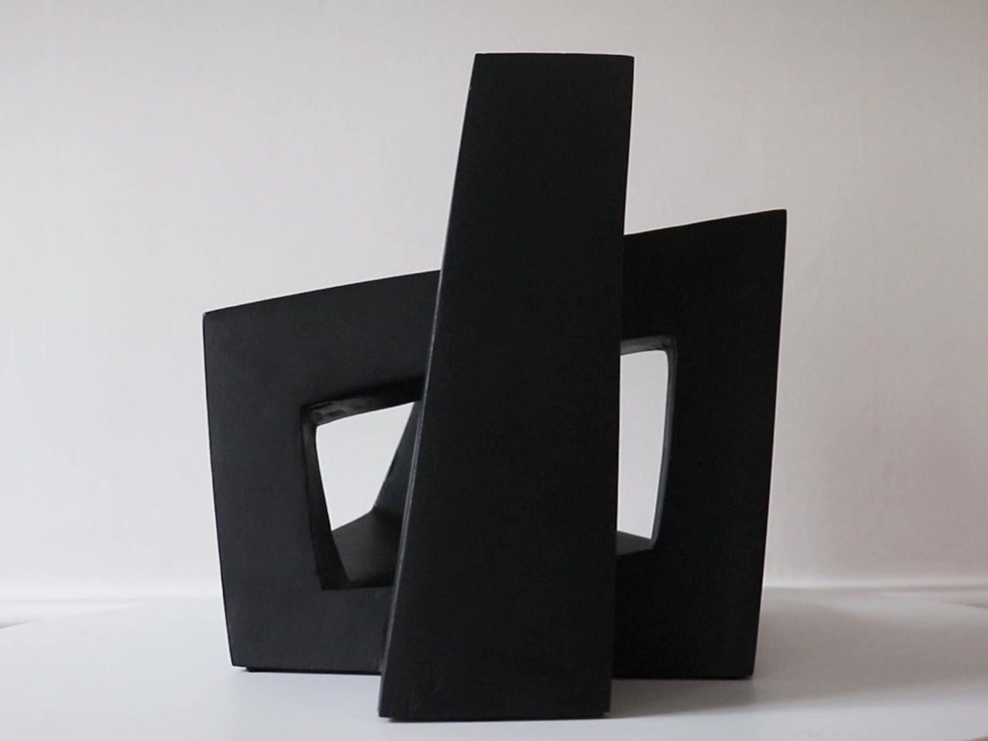 Arch by Delphine Brabant - Plaster sculpture, geometrical artwork, white For Sale 8