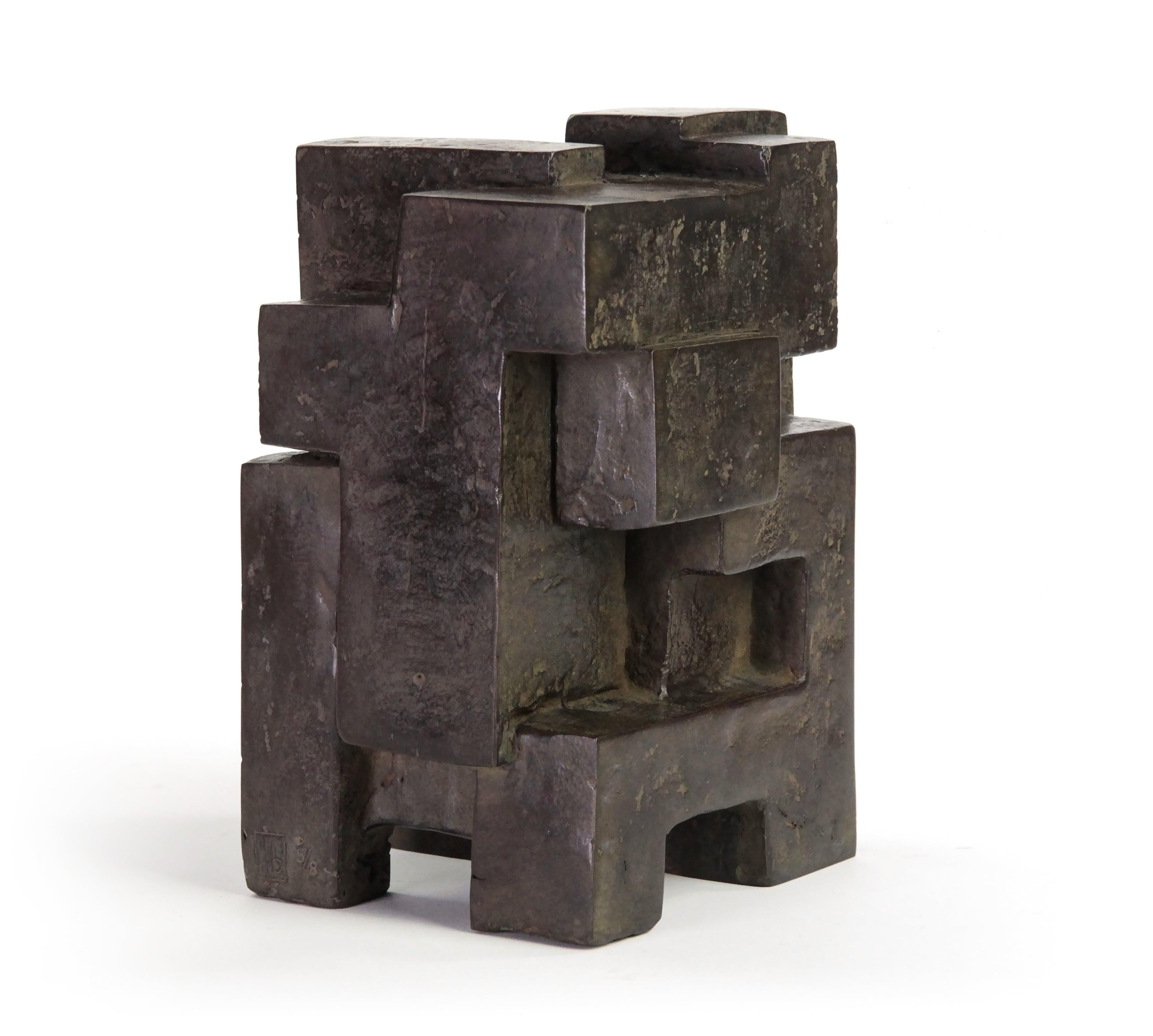 Block III by Delphine Brabant - Abstract Bronze Sculpture 5