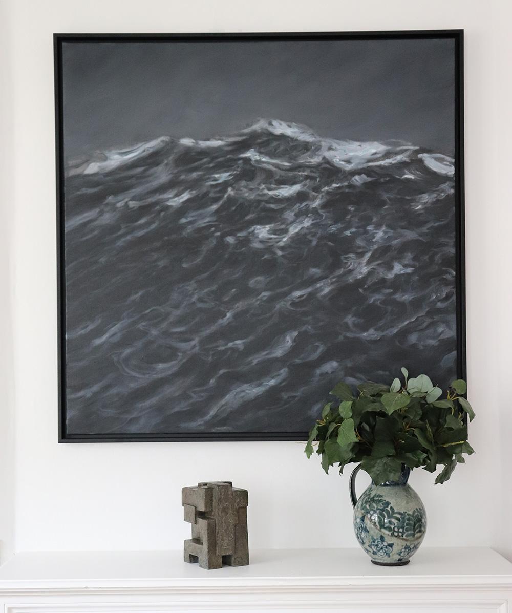 Block XI by Delphine Brabant - Abstract bronze sculpture, geometric, black, dark For Sale 1