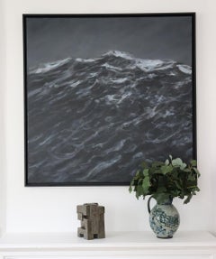 Block XI by Delphine Brabant - Abstract bronze sculpture, geometric, black, dark