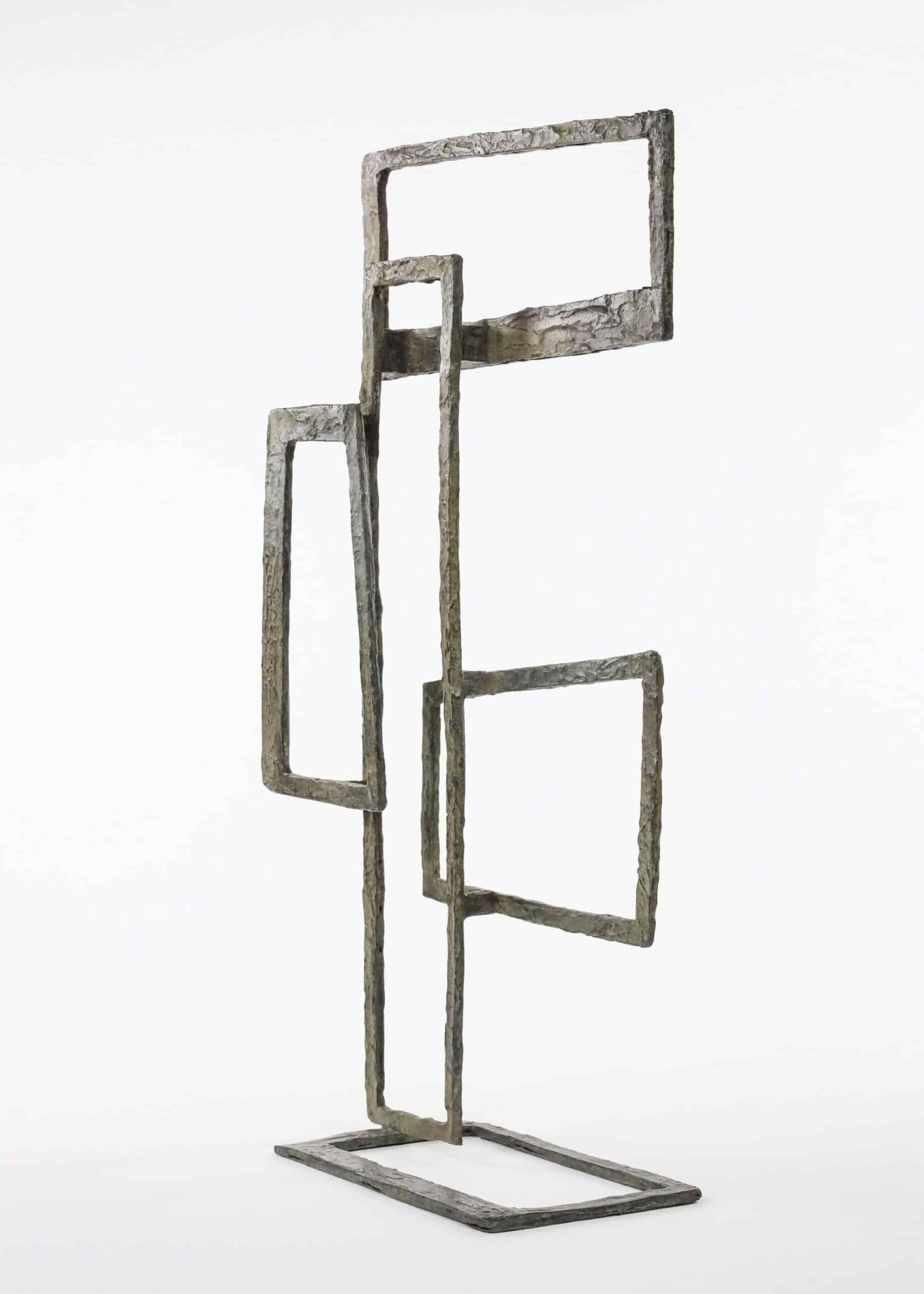 Composition IV by Delphine Brabant - Abstract geometric bronze sculpture For Sale 2