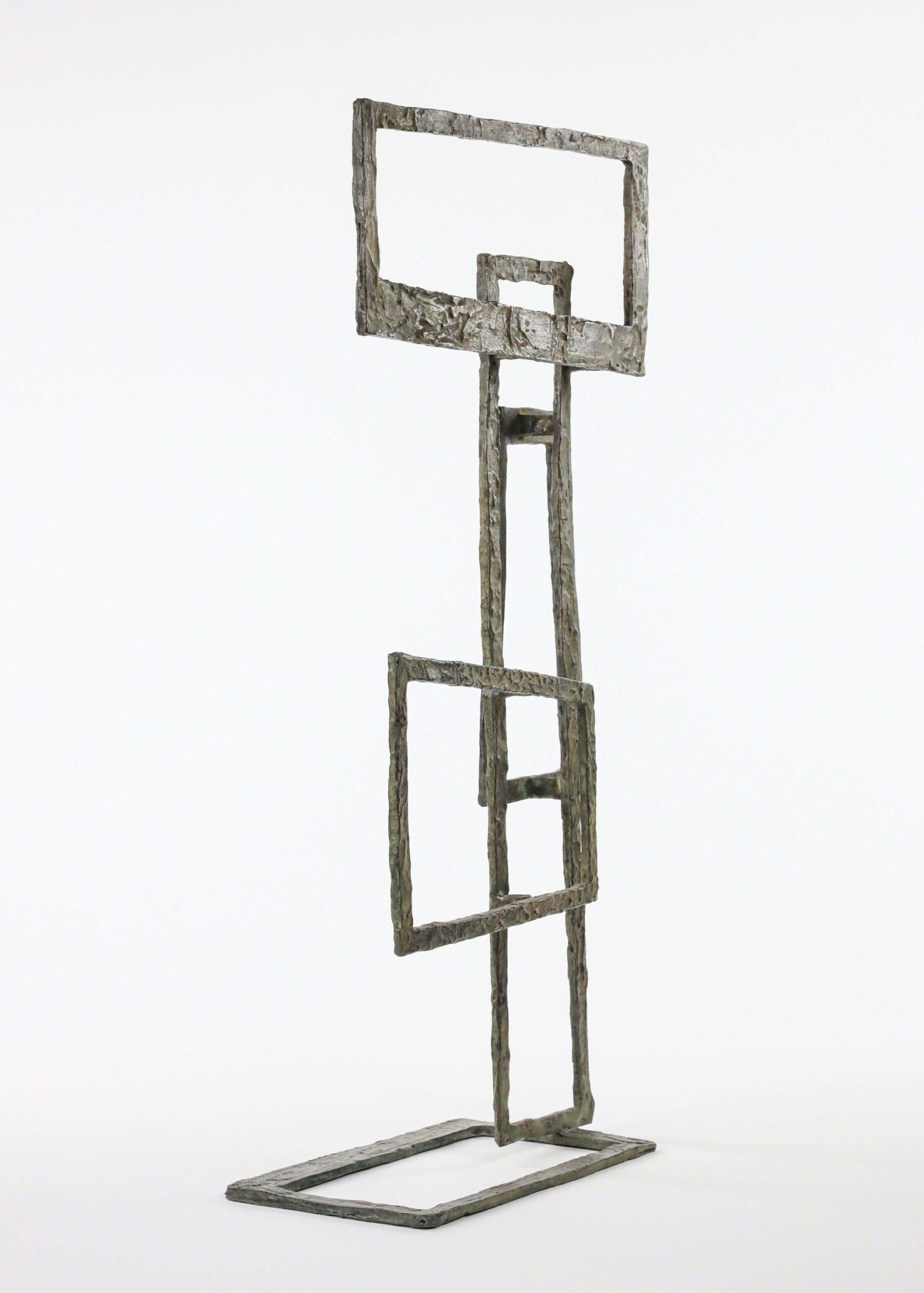 Composition IV by Delphine Brabant - Abstract geometric bronze sculpture For Sale 3