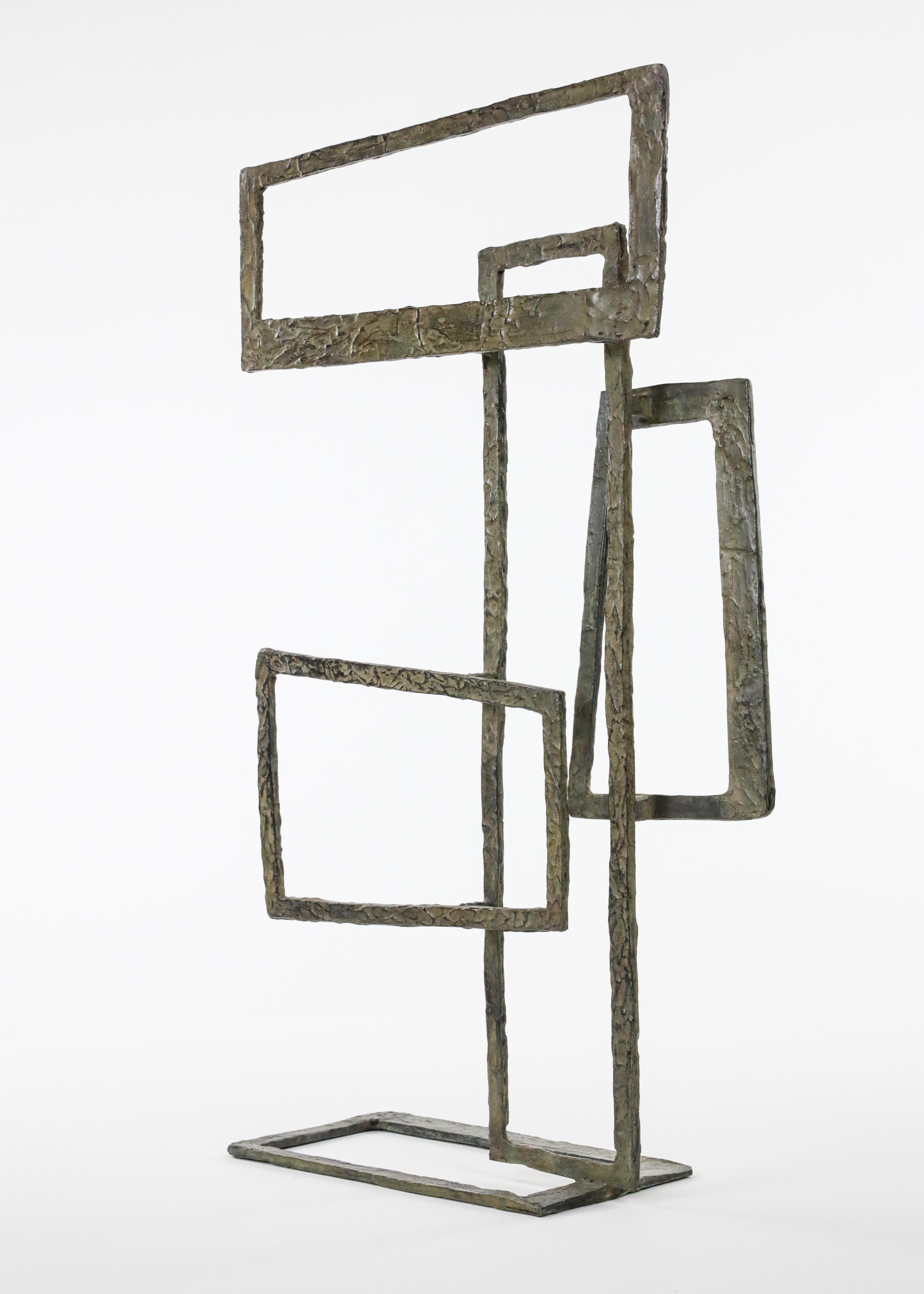 Composition IV by Delphine Brabant - Abstract geometric bronze sculpture For Sale 5