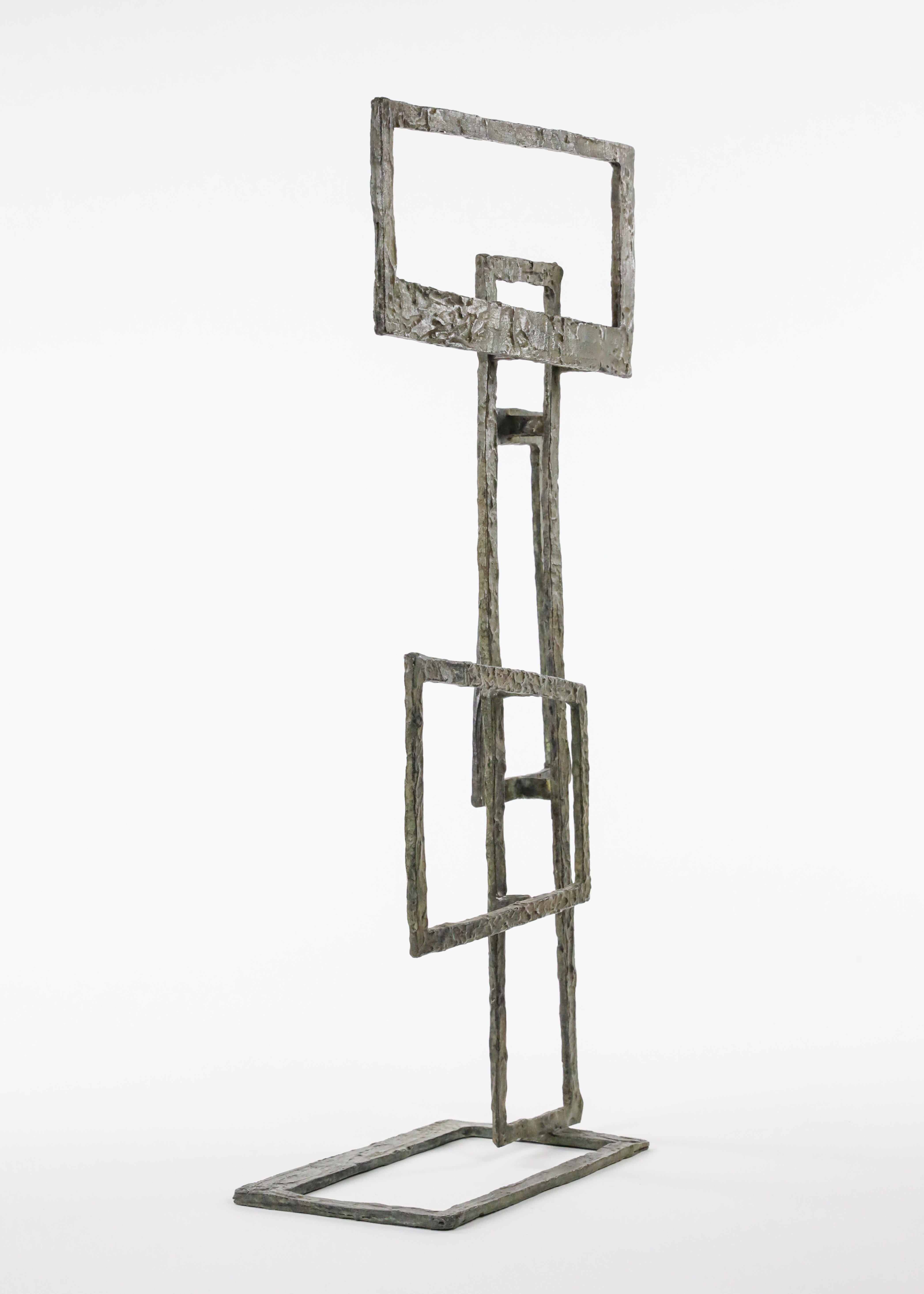 Composition IV by Delphine Brabant - Abstract geometric bronze sculpture For Sale 6