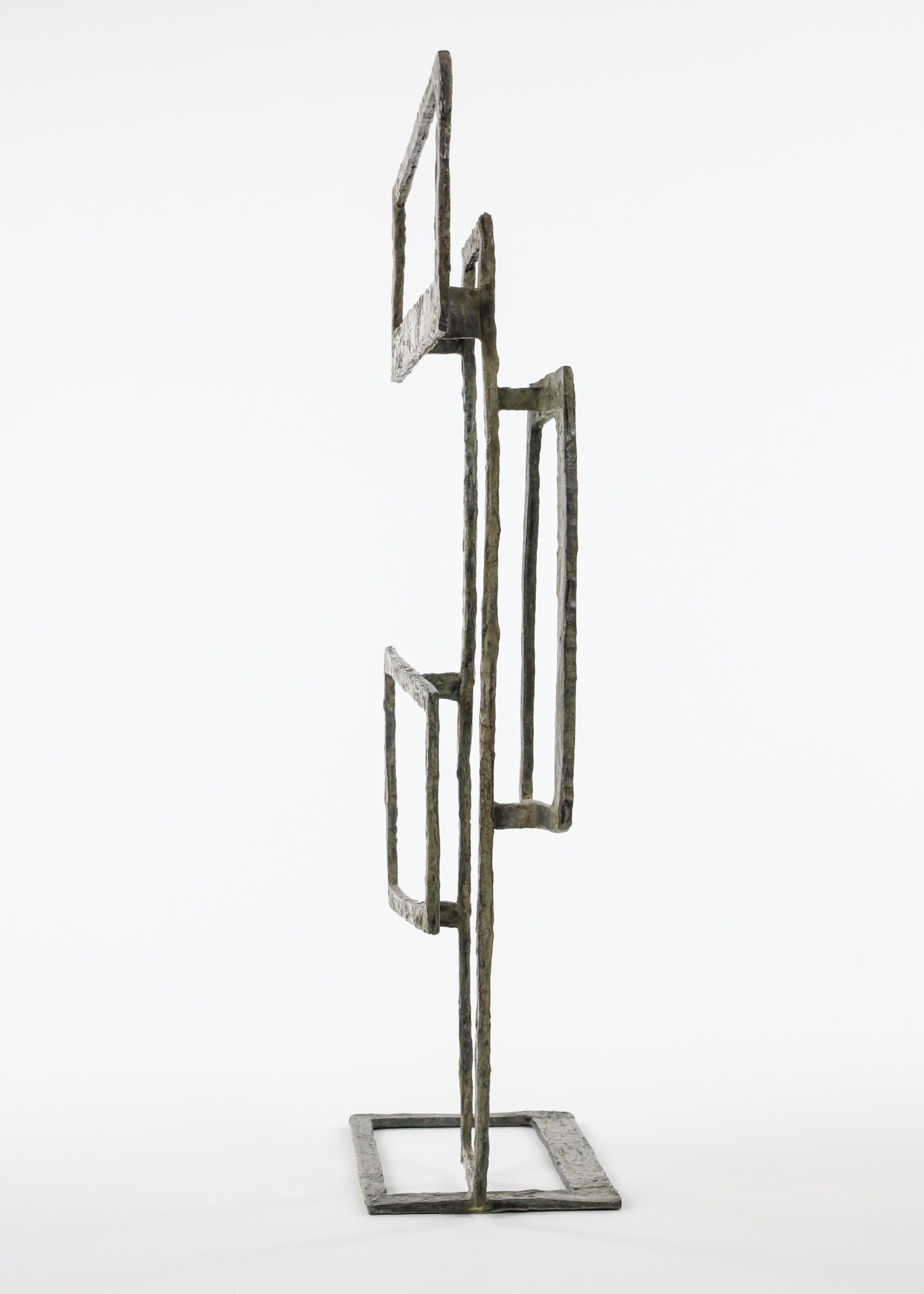 Composition IV by Delphine Brabant - Abstract geometric bronze sculpture For Sale 7