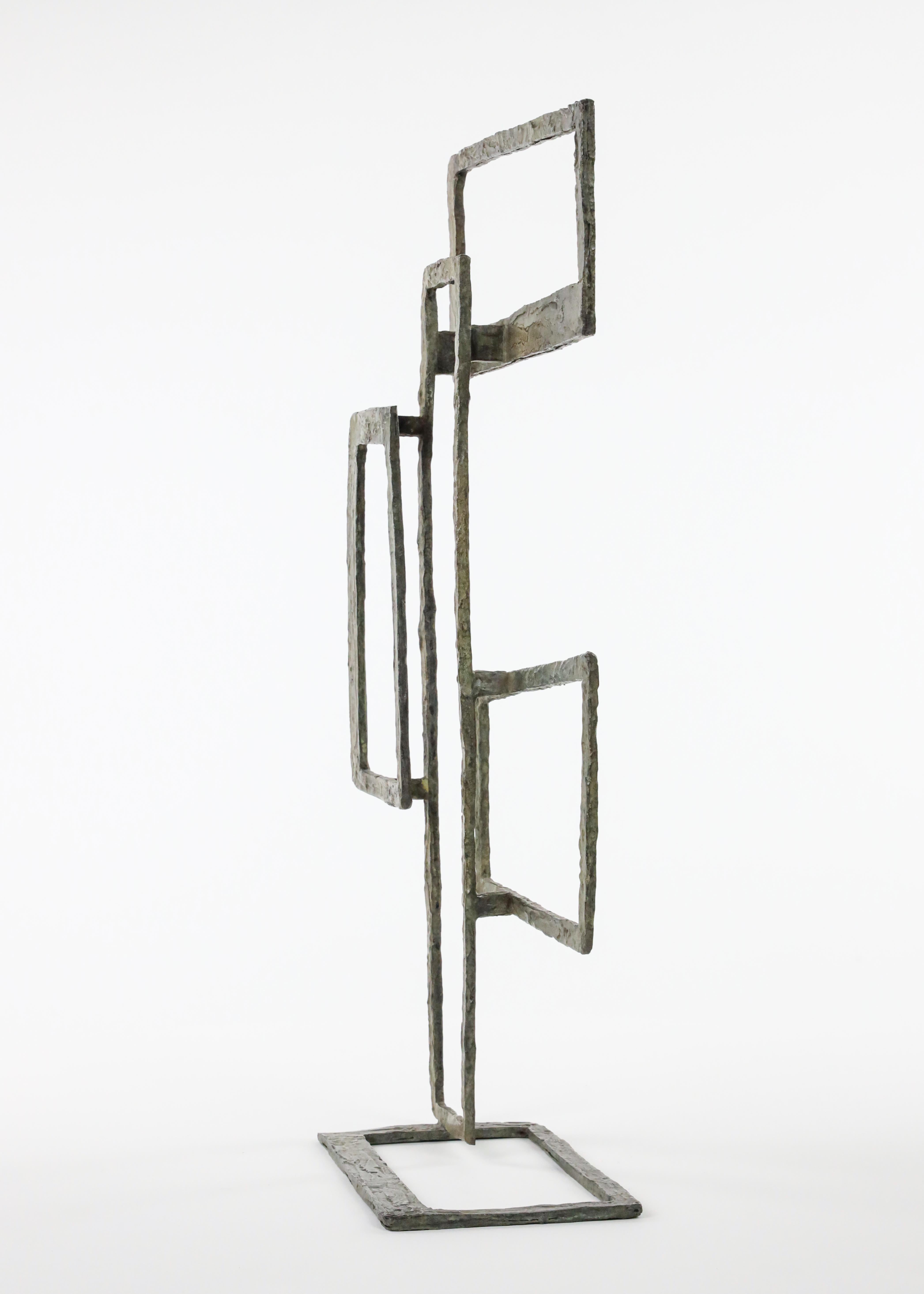 Composition IV by Delphine Brabant - Abstract geometric bronze sculpture For Sale 8