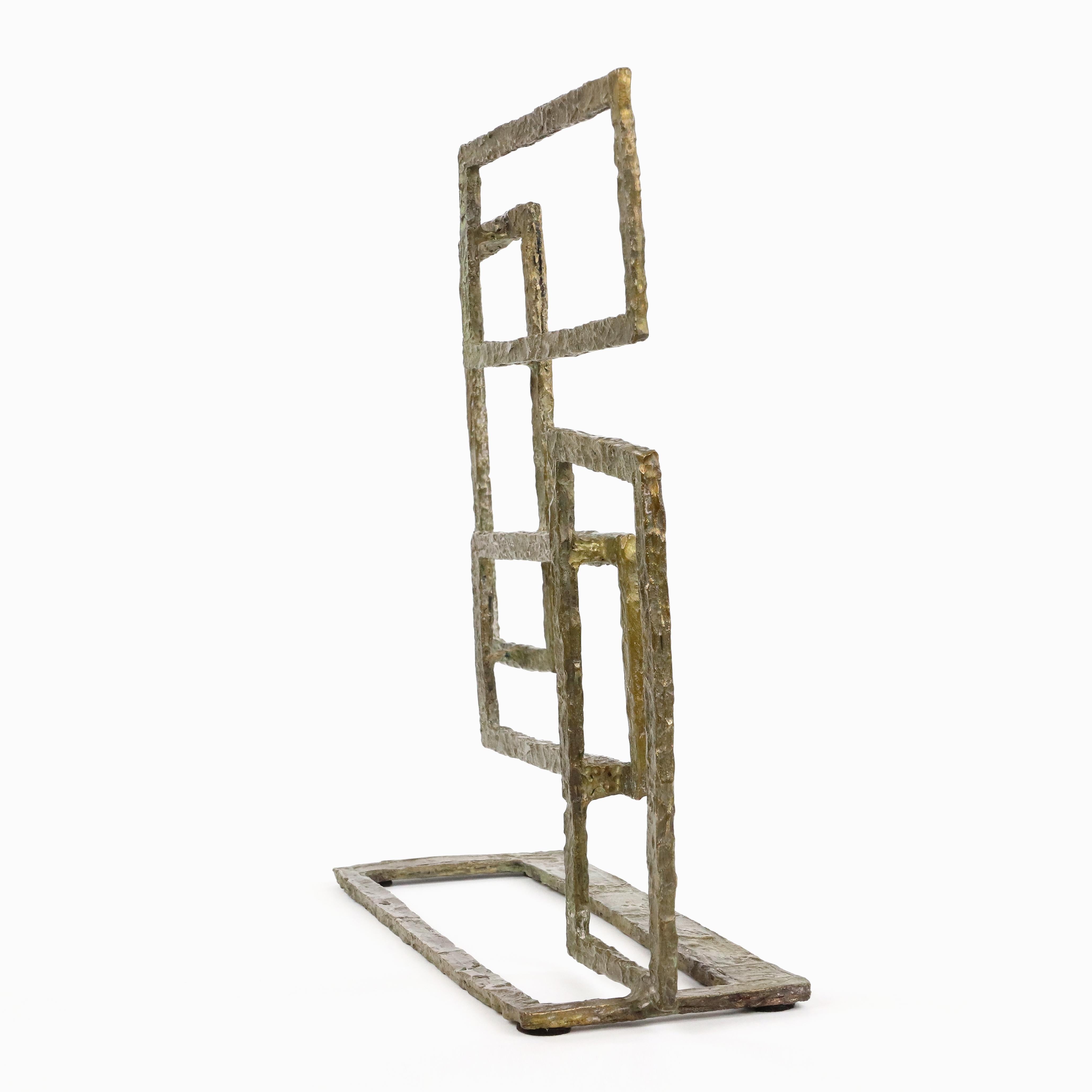 Composition V by Delphine Brabant - Abstract geometric bronze sculpture For Sale 5