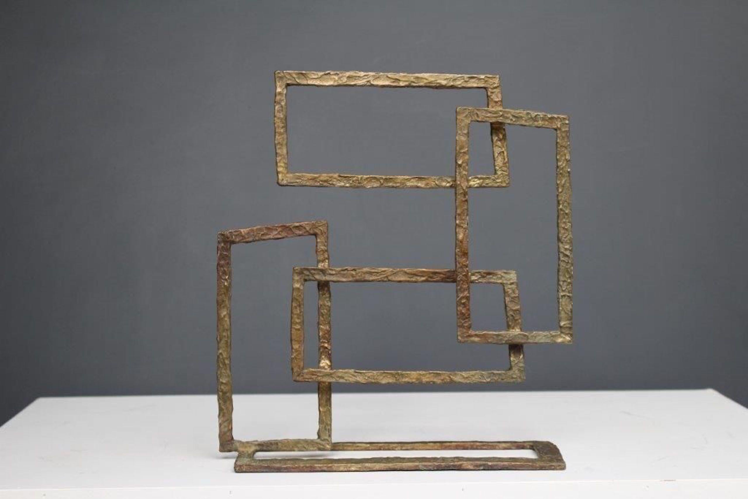 Composition V is a bronze sculpture by contemporary artist Delphine Brabant, dimensions are 33 × 30 × 11 cm (13 × 11.8 × 4.3 in). 
The sculpture is signed and numbered, it is part of a limited edition of 8 editions and comes with a certificate of