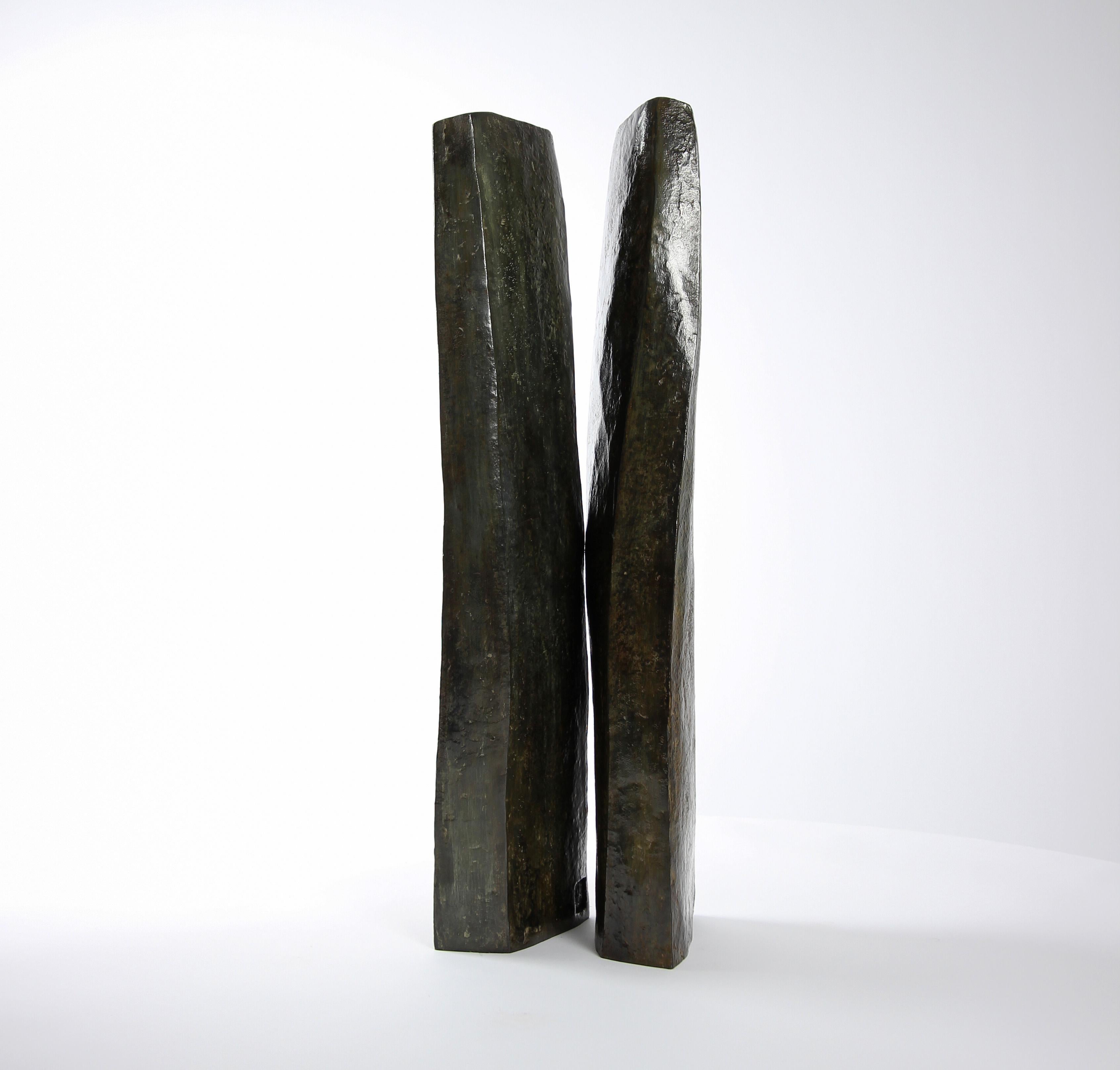 Couple is a bronze sculpture by contemporary artist Delphine Brabant, dimensions are 54 × 22 × 16 cm (21.3 × 8.7 × 6.3 in). 
The sculpture is signed and numbered, it is part of a limited edition of 8 editions + 4 artist’s proofs, and comes with a