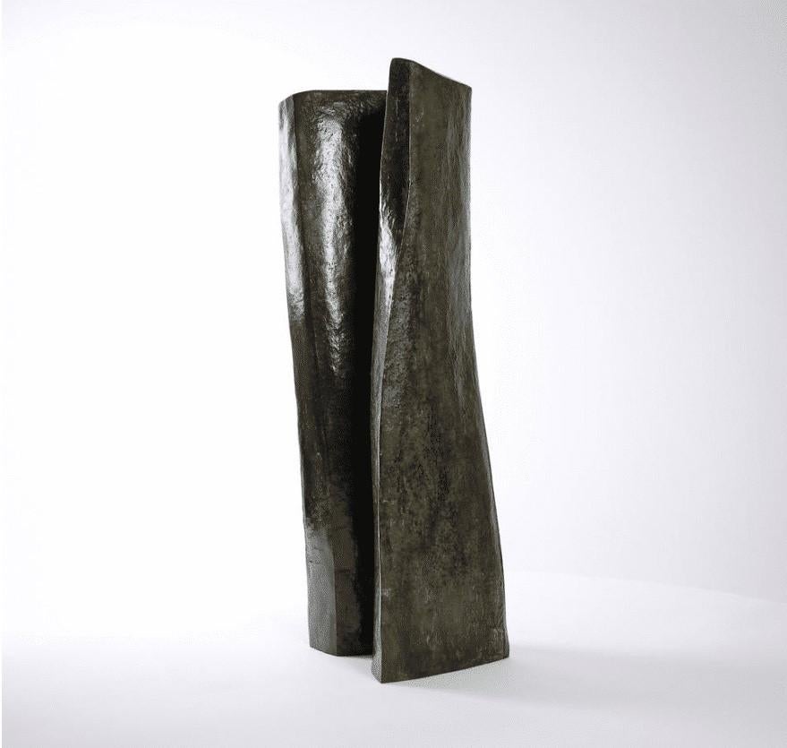 Couple by Delphine Brabant - Abstract geometric bronze sculpture For Sale 1