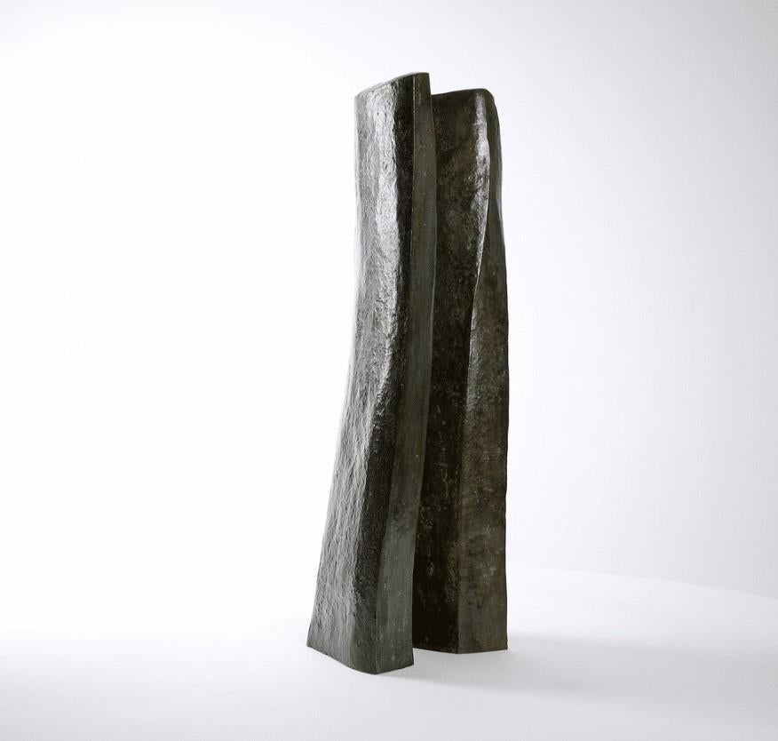 Couple by Delphine Brabant - Abstract geometric bronze sculpture For Sale 4